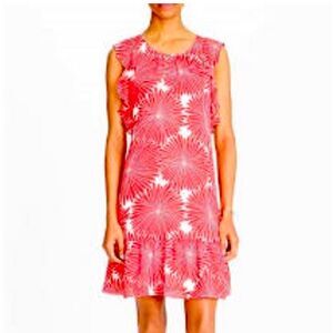 J. Crew Sunburst Flowers Flutter Sleeve Shift Dress